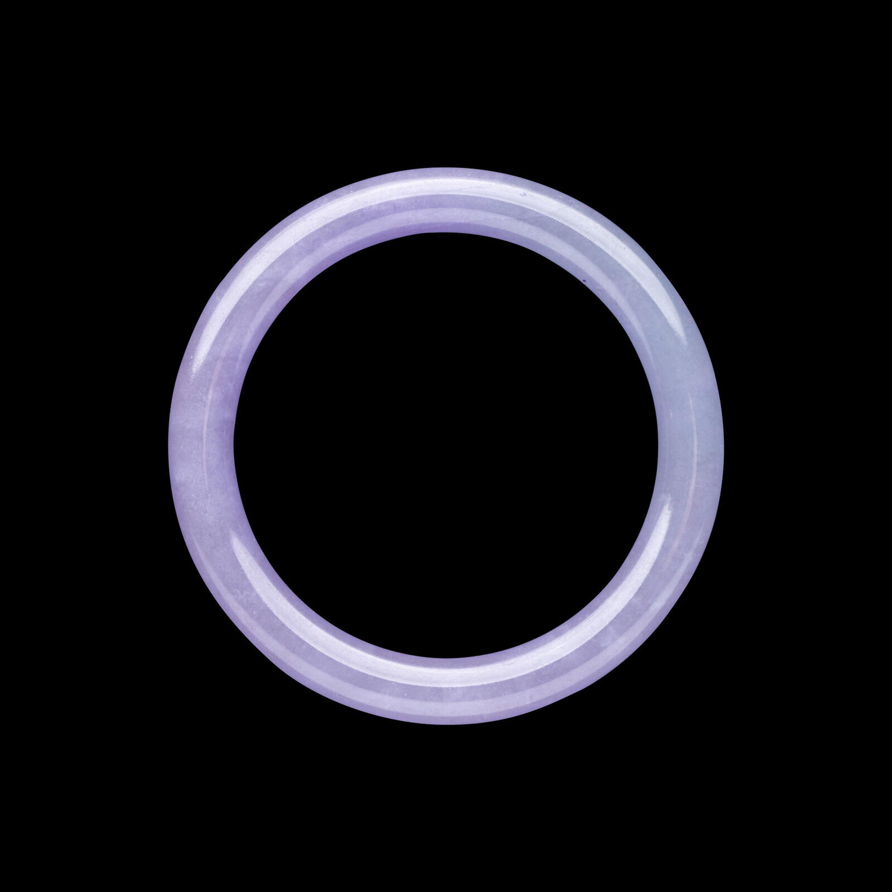 A Chinese Lavender Jadeite Bangle