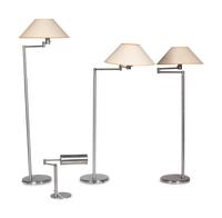 A Group of Walter Von Nessen Floor Lamps and a Desk Lamp