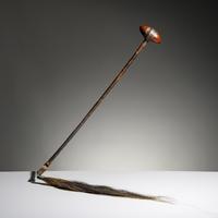 Northern Plains Stone Club, with Beaded Horsehair Drop