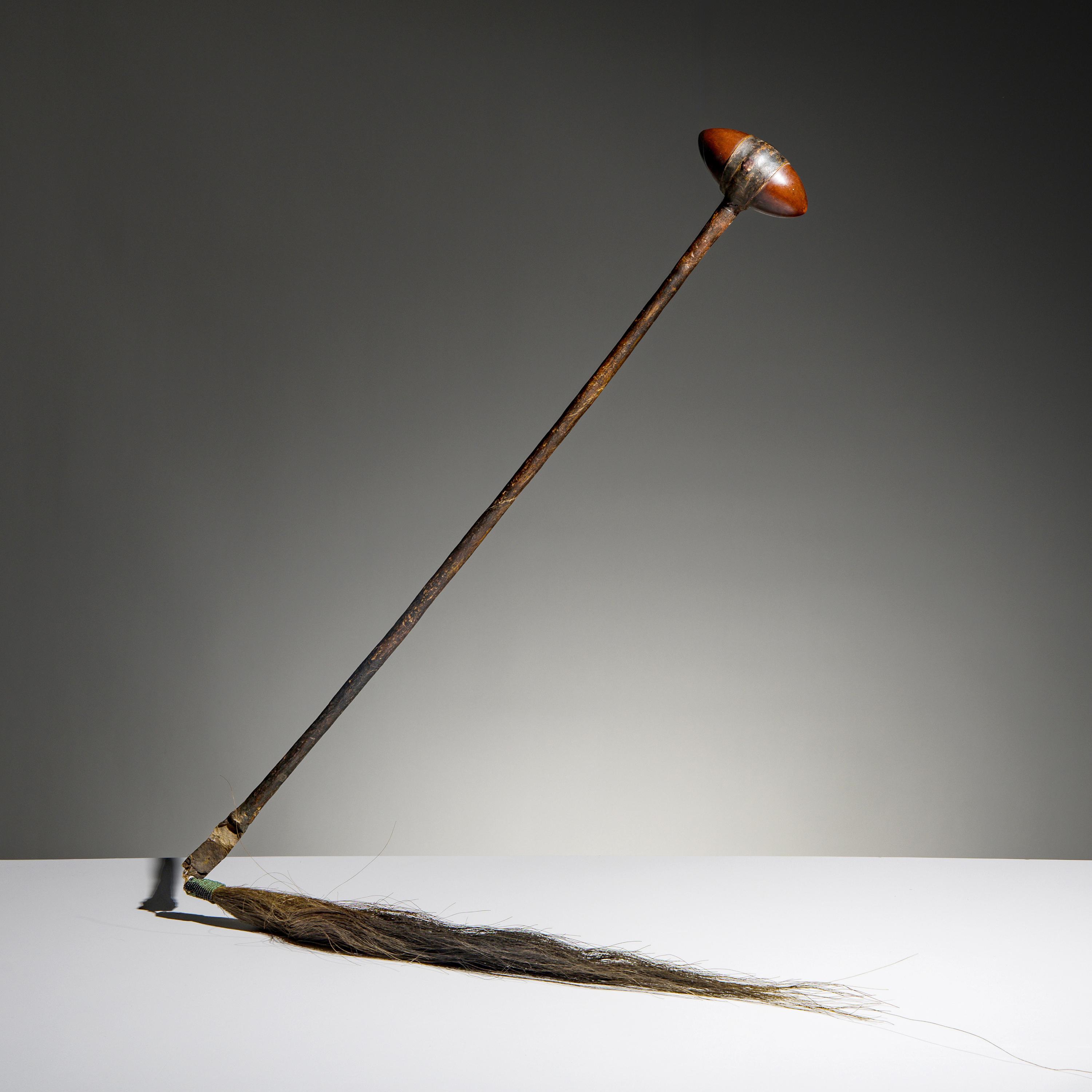 Northern Plains Stone Club, with Beaded Horsehair Drop