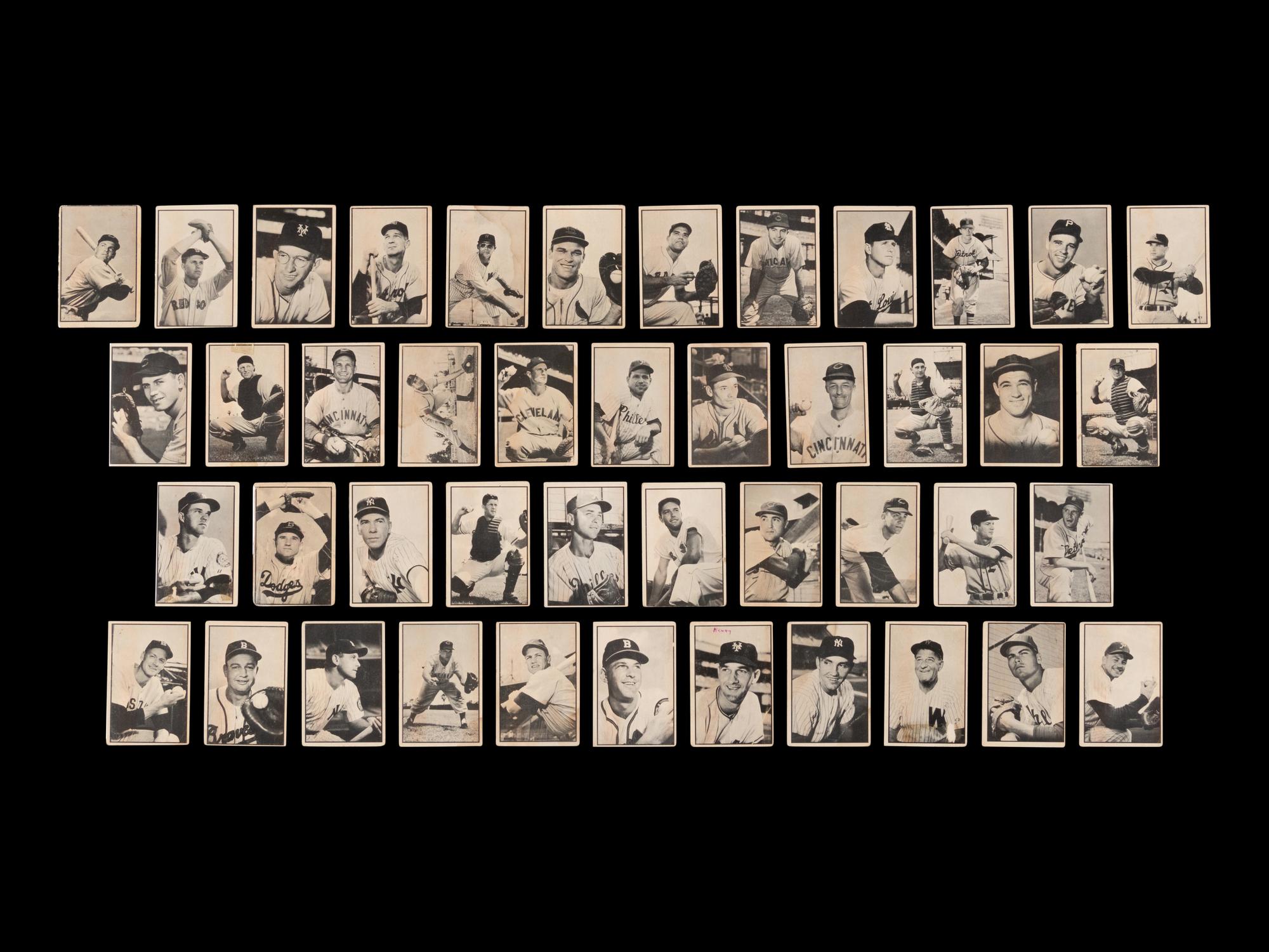 A Complete Set of 1953 Bowman Black & White Baseball Cards (64/64)