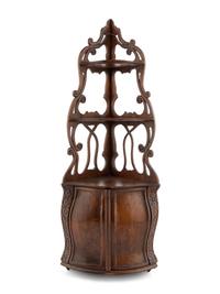 A French Provincial Fruitwood Hanging Encoignure