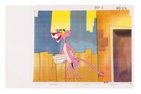 Pink Panther. Pink Panther with a box, ca 1990s.