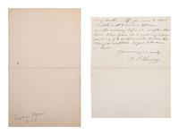 [ARTISTS]. Autograph letters signed by Thomas MORAN and E.L. HENRY.