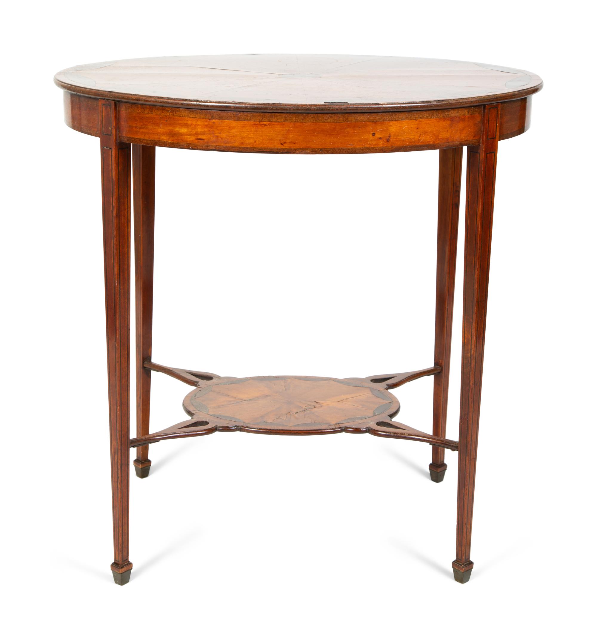An Edwardian Parquetry Inlaid Side Table — 19TH CENTURY