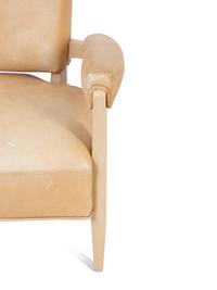 A Pair of Leather and White Lacquer Armchairs — 20TH CENTURY