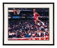 A Michael Jordan Signed Autograph 1988 Slam Dunk Contest 16x20 Photo Display (Upper Deck Authenticated, Beckett Authentication Services)