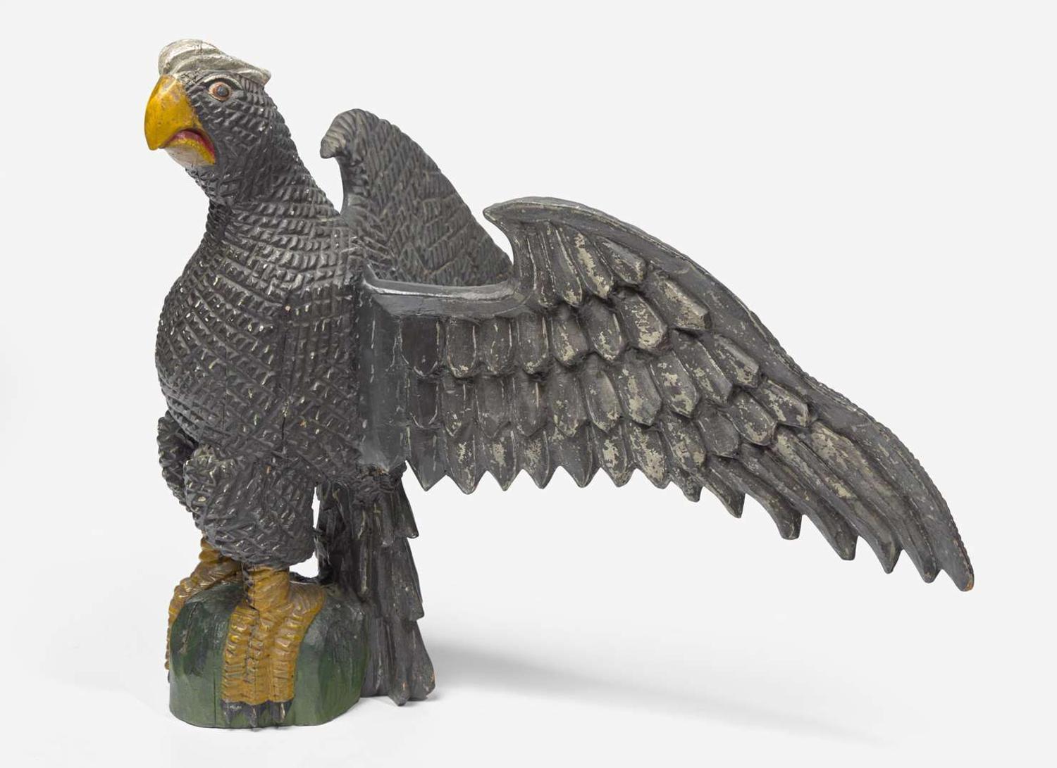 A large carved and painted eagle, attributed to Wilhem Schimmel (1817-1890), circa 1880