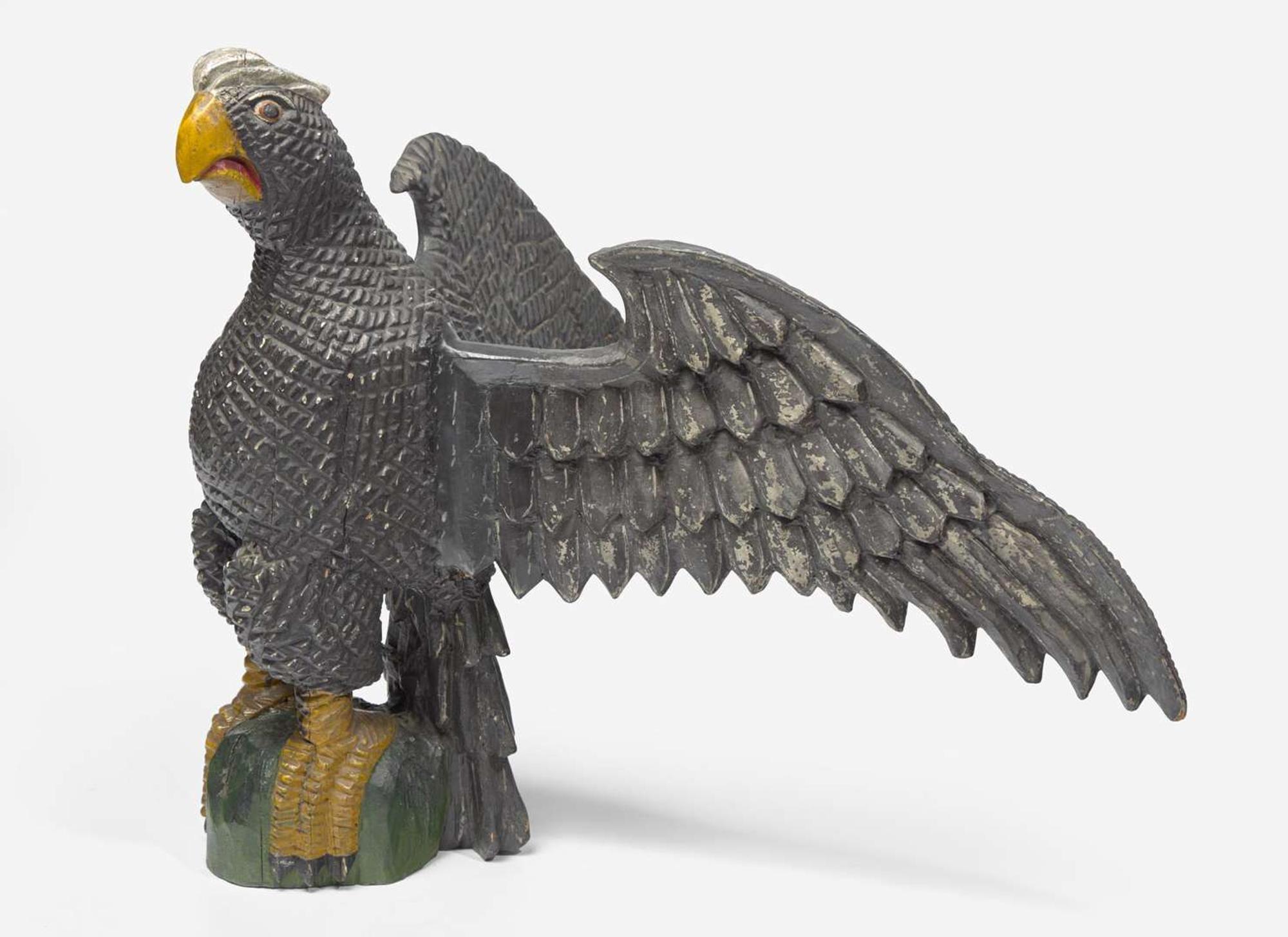 A large carved and painted eagle, attributed to Wilhem Schimmel (1817-1890), circa 1880