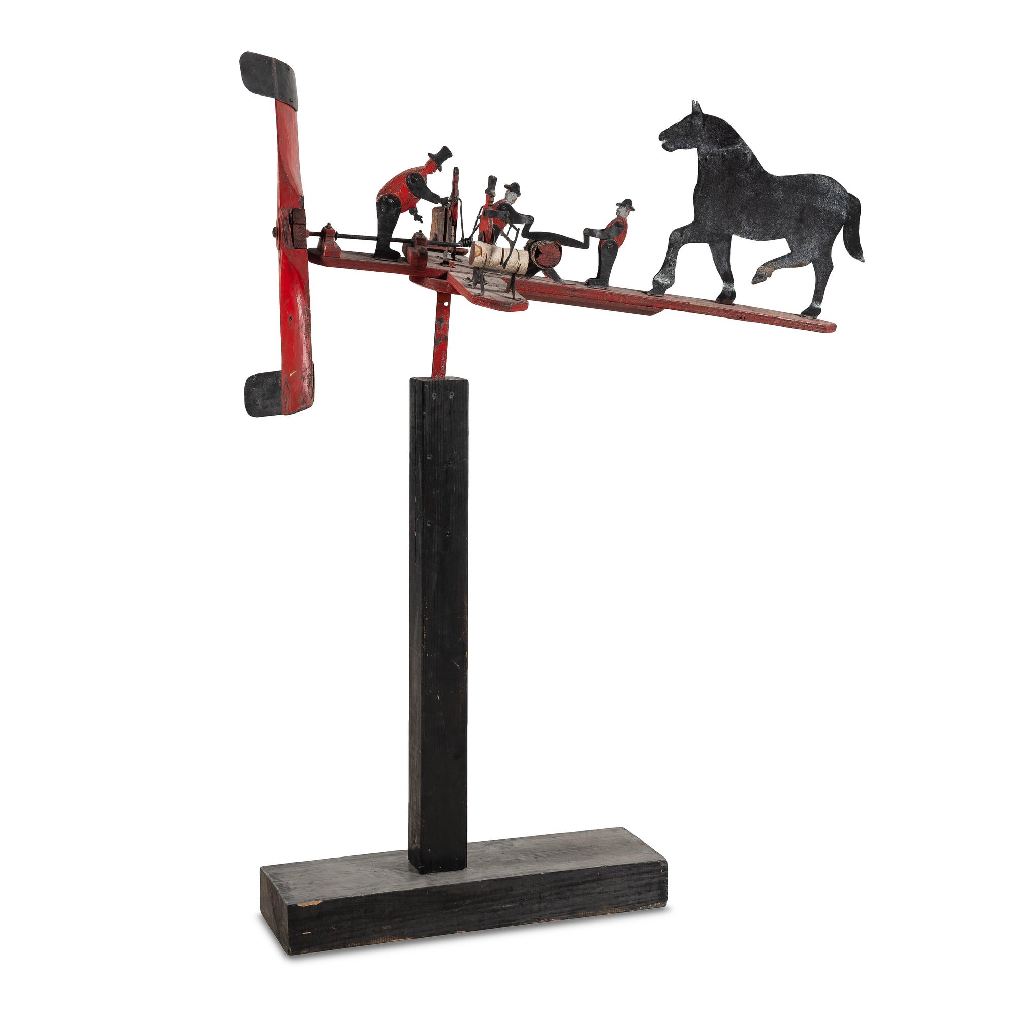 A Folk Art Polychrome Painted Whirligig