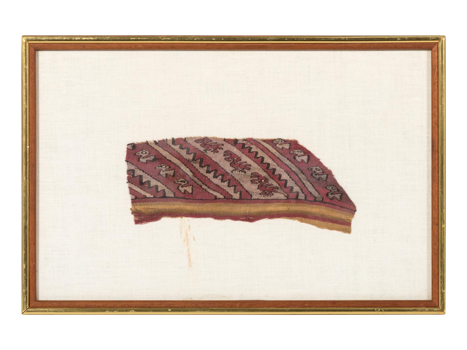 Four Peruvian Woven Cotton and Wool Textile Fragments