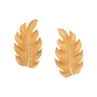 BUCCELLATI, BICOLOR GOLD LEAF EARCLIPS