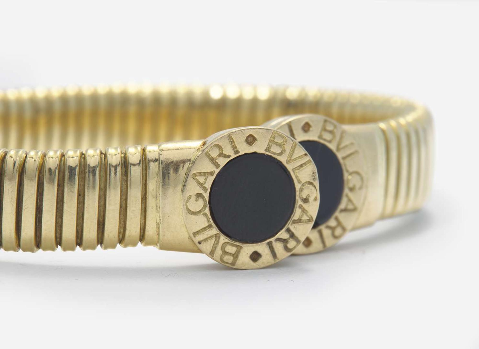 An 18K Yellow Gold Bvlgari Tubogas Bracelet
