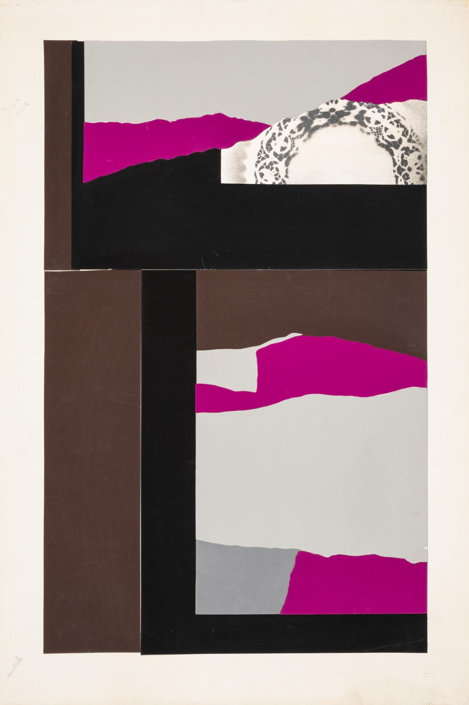 Louise Nevelson, (Russian-American, 1899-1988), Untitled Collage Study, together with a signed lithograph of the work