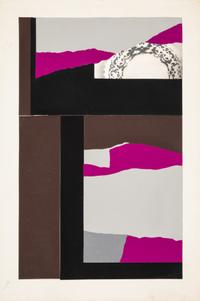 Louise Nevelson, (Russian-American, 1899-1988), Untitled Collage Study, together with a signed lithograph of the work