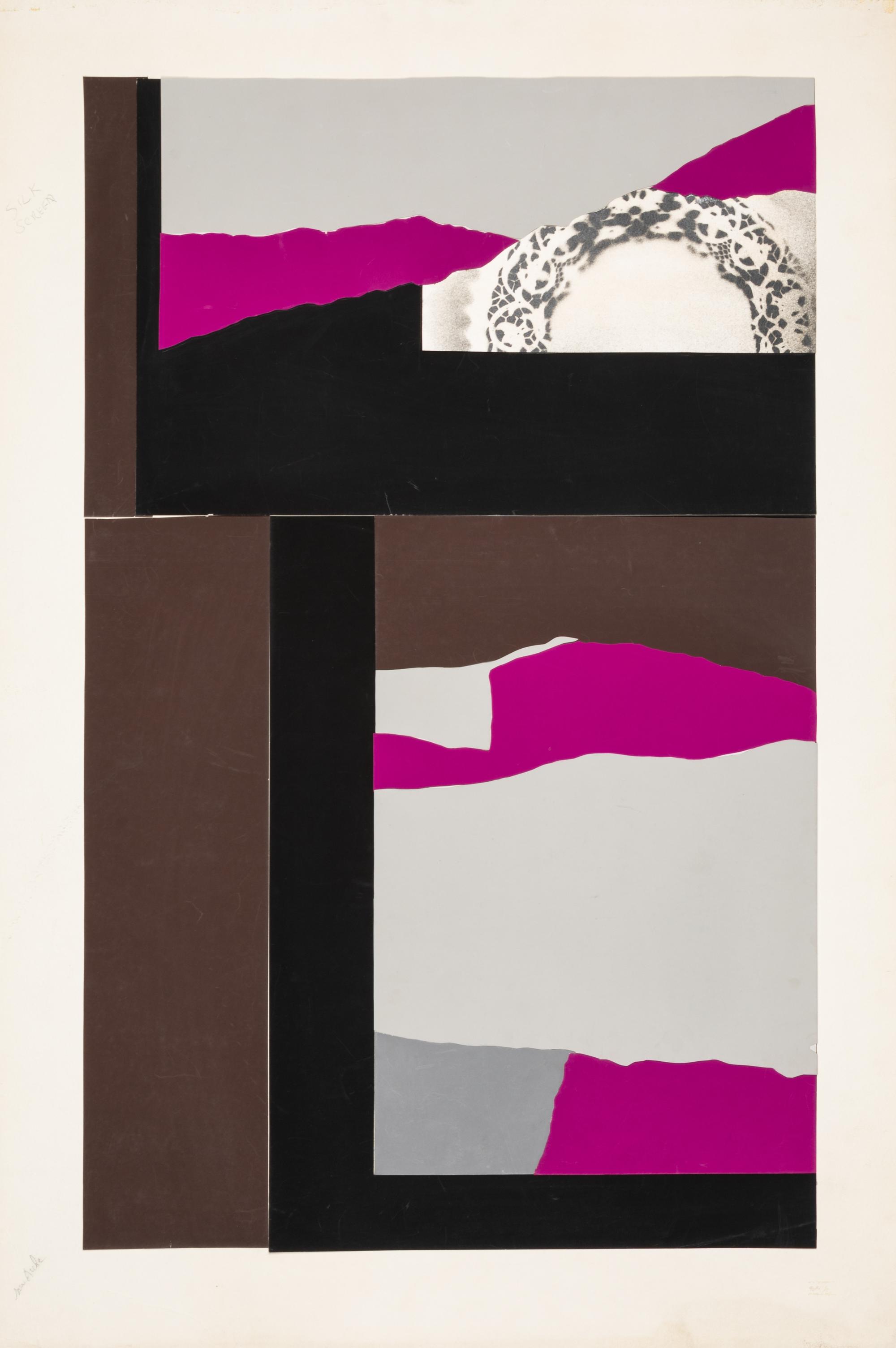 Louise Nevelson, (Russian-American, 1899-1988), Untitled Collage Study, together with a signed lithograph of the work