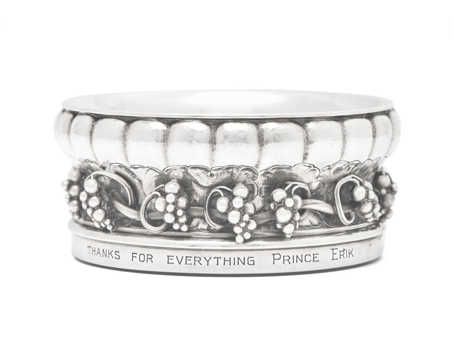 A Georg Jensen Silver Grapevine Pattern Coaster