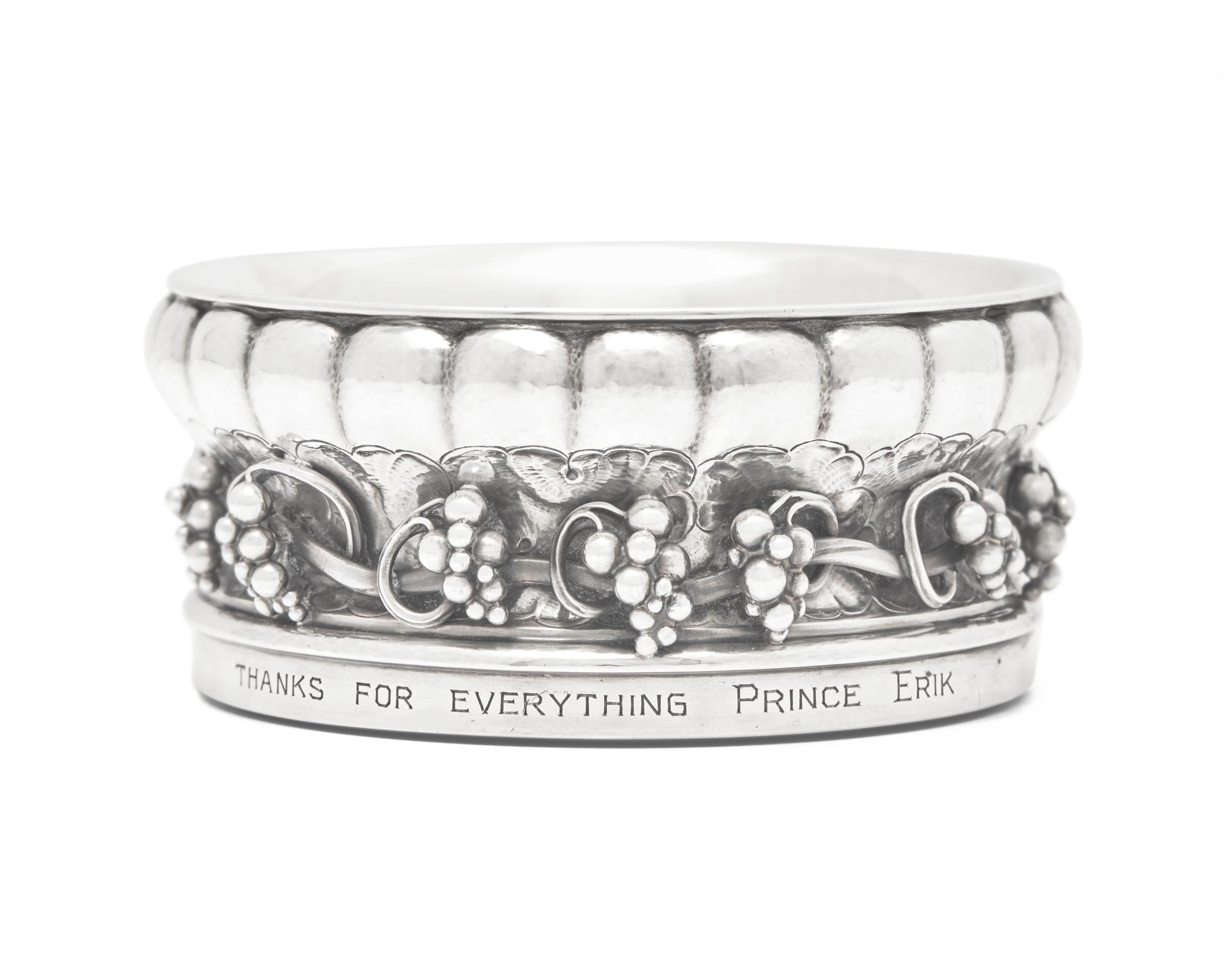 A Georg Jensen Silver Grapevine Pattern Coaster