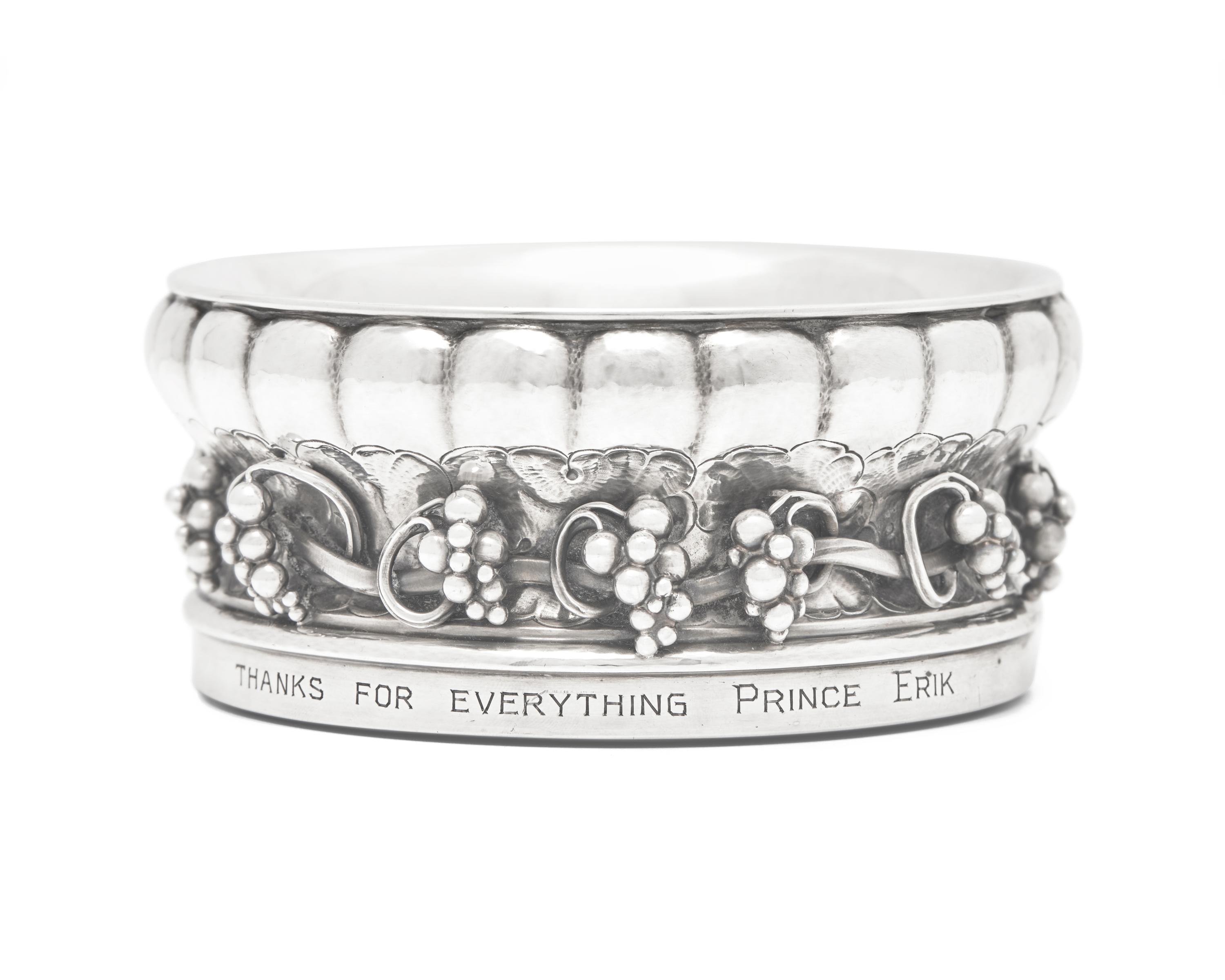 A Georg Jensen Silver Grapevine Pattern Coaster