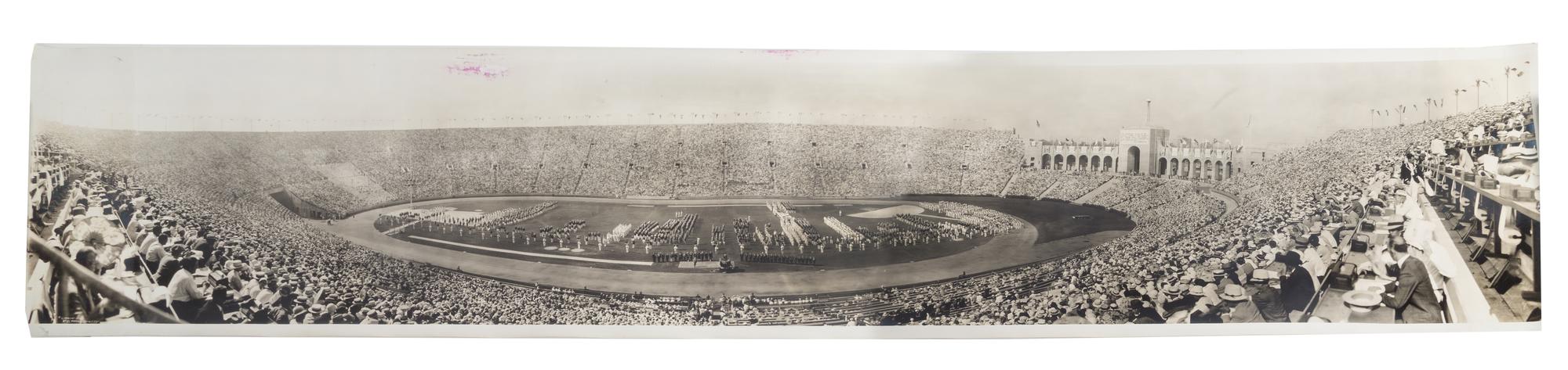 A 1932 Olympic Games Panoramic Photograph 80 x 16 inches.
