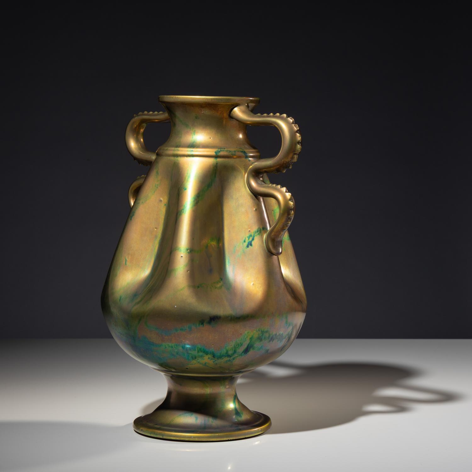 Serpent-handled vase, c. 1930