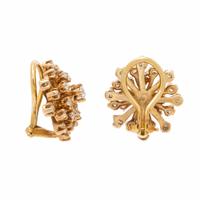 Diamond and Yellow Gold Earrings