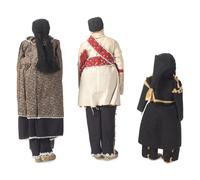 Northeastern and Northern Plains Corn Husk and Wood Dolls