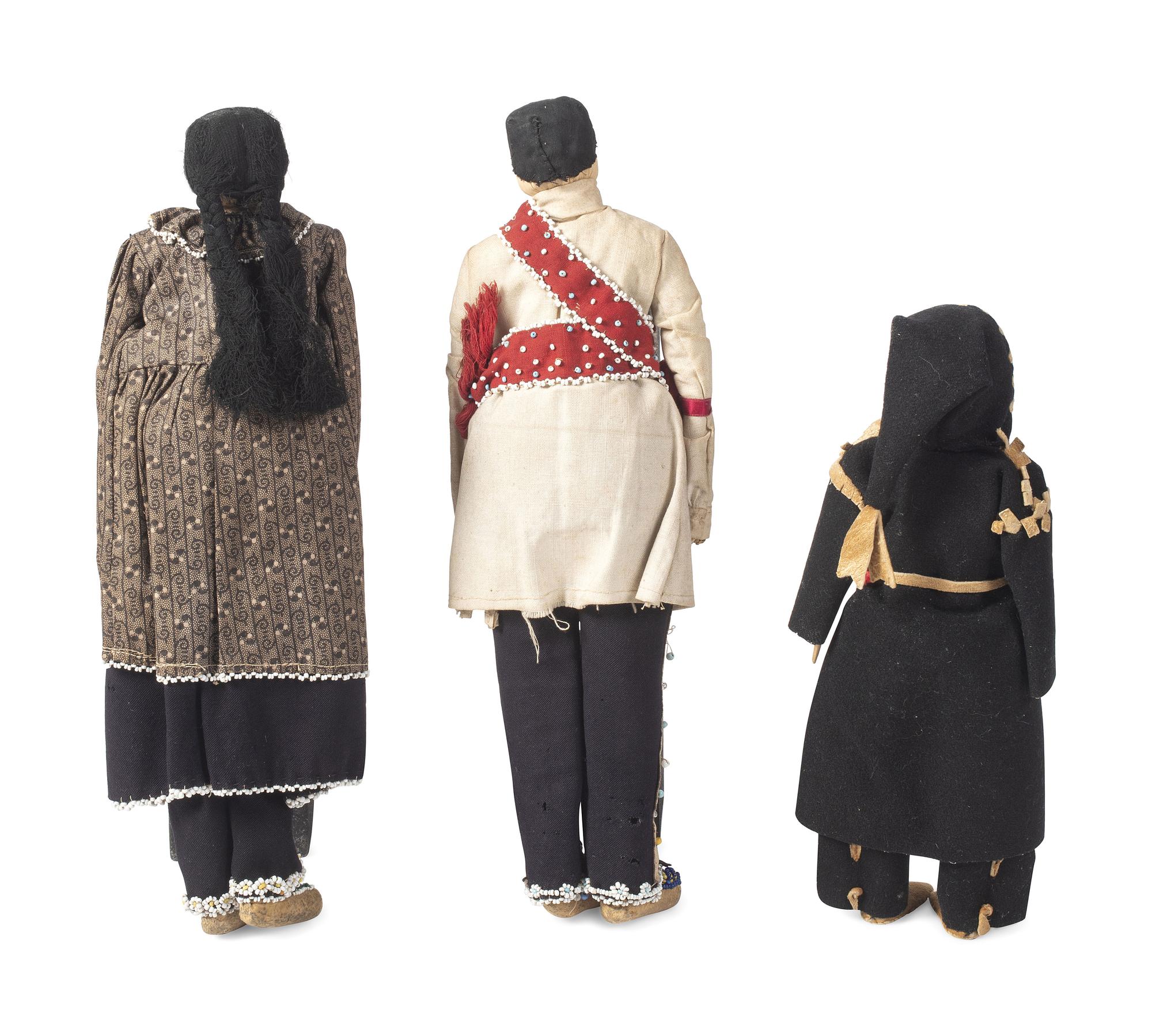 Northeastern and Northern Plains Corn Husk and Wood Dolls
