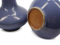 A Pair of Chinese Lavender Glazed Porcelain Vases