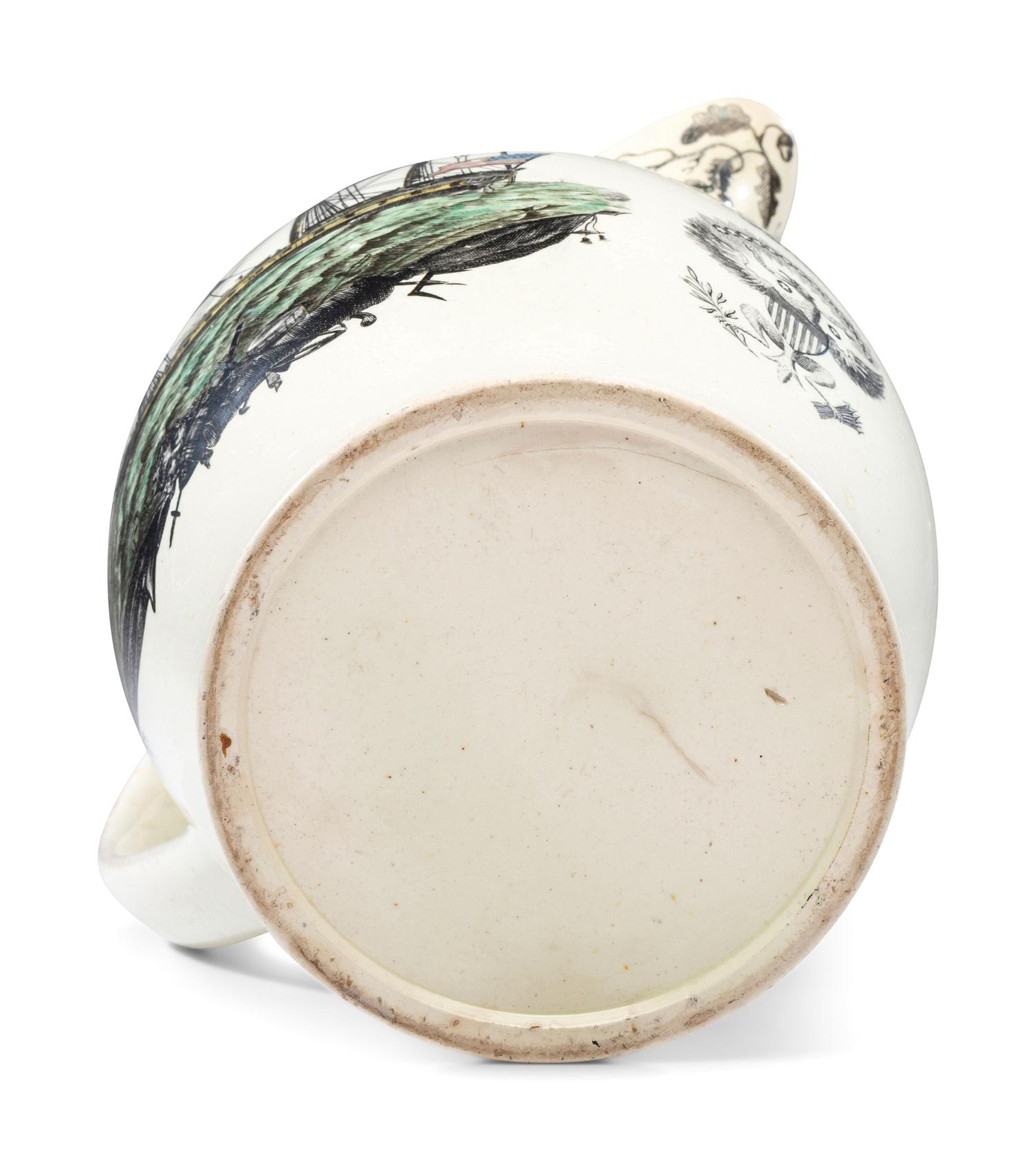 A Liverpool Creamware 'John Adams' Pitcher