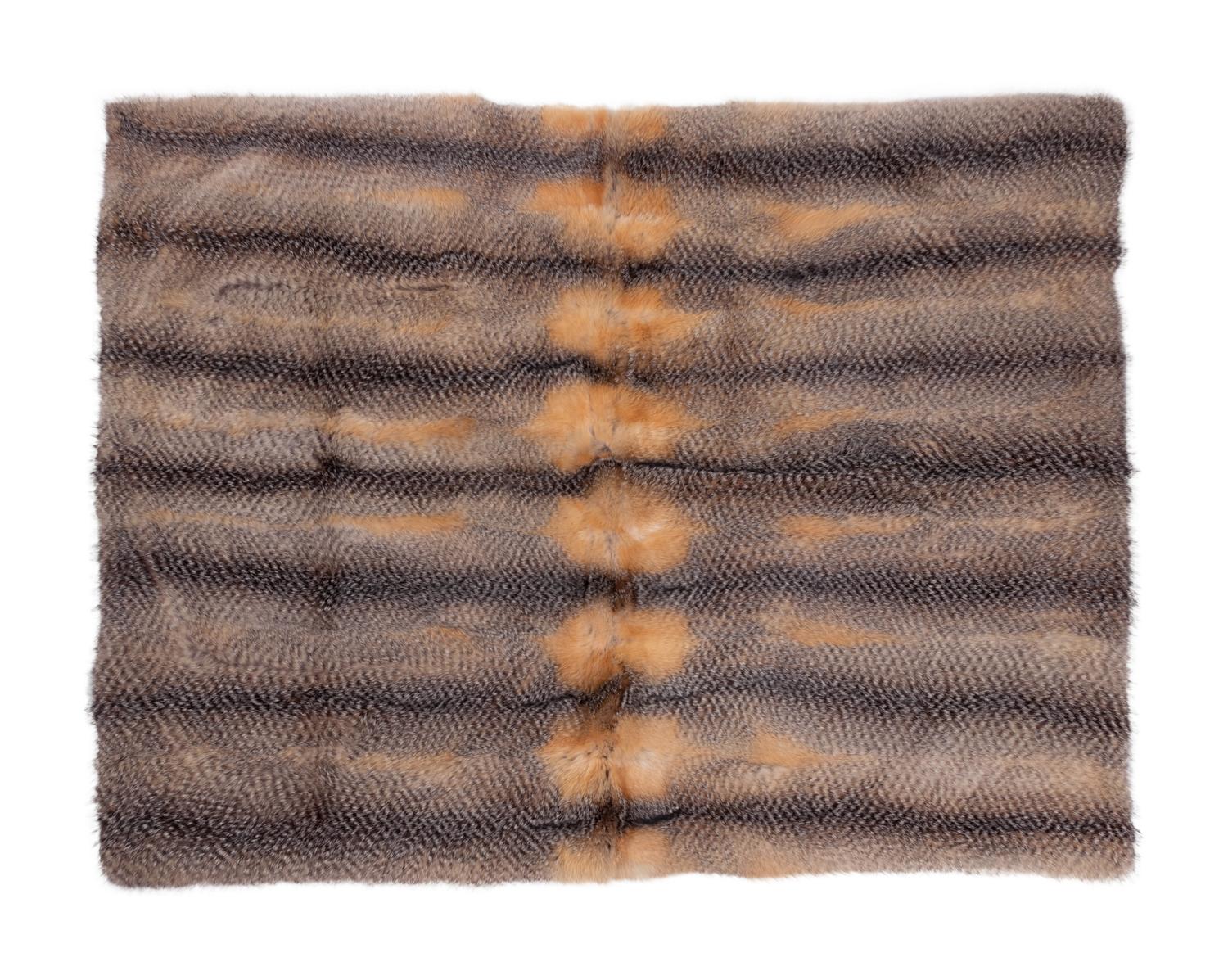 J. Mendel Fox Fur Matching Pillows and Blanket