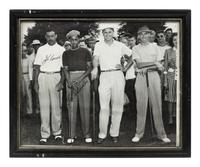 A Vintage Joe Louis and Ted Rhodes Signed Autograph Golf Foursome Photo,