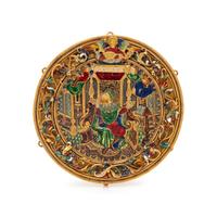 RENAISSANCE, YELLOW GOLD AND POLYCHROME ENAMELED OBJECT
