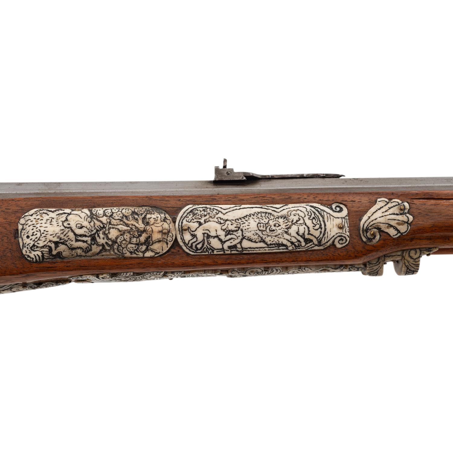 Contemporary Franco-German Snaphaunce Rifle with Venus Motifs