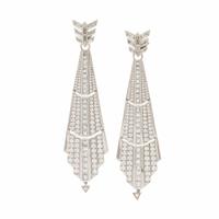 Annoushka, 'Chrysler', Diamond and White Gold Convertible Earrings