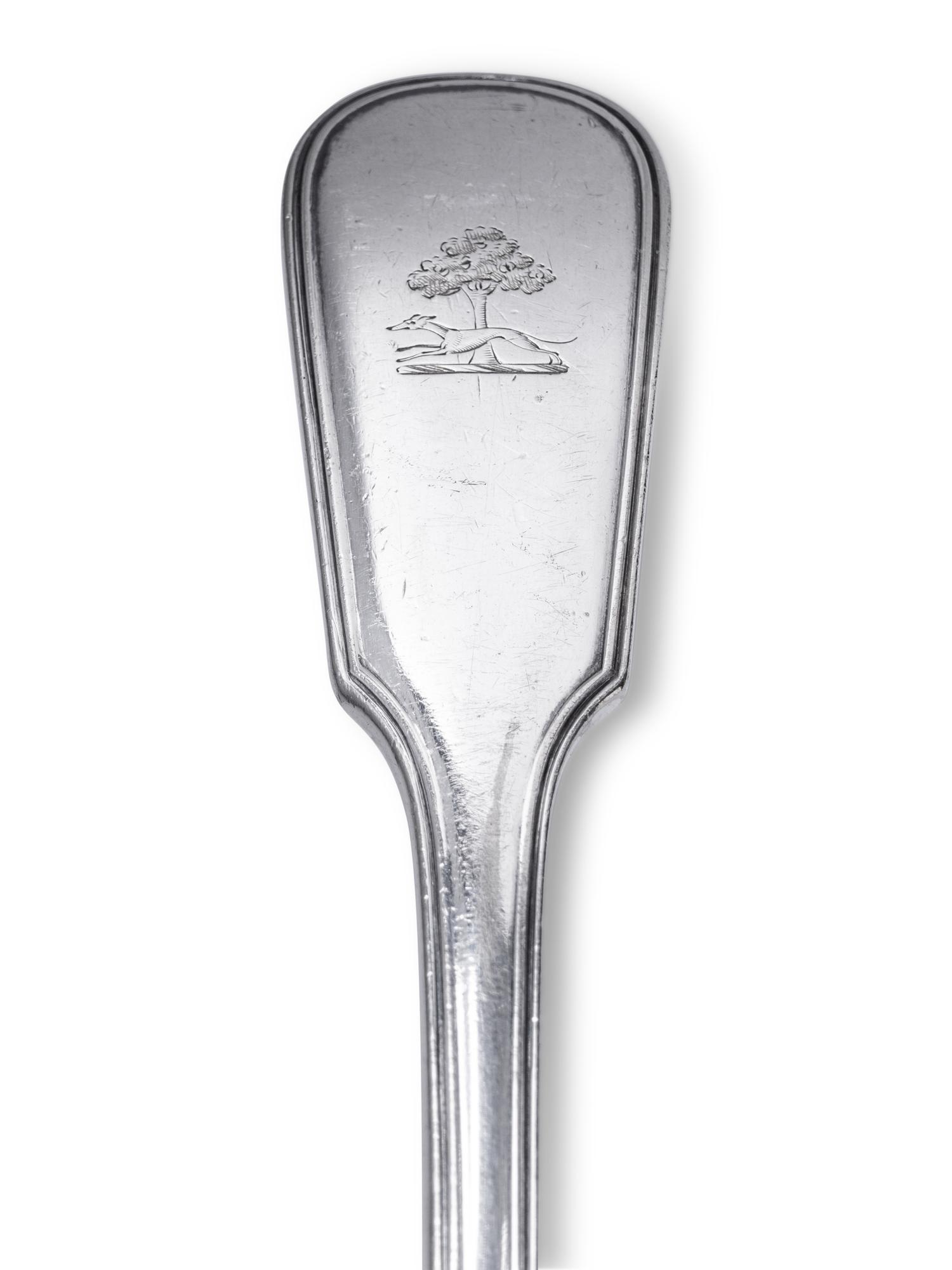 A Collection of English Silver Flatware and Serving Articles