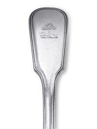 A Collection of English Silver Flatware and Serving Articles