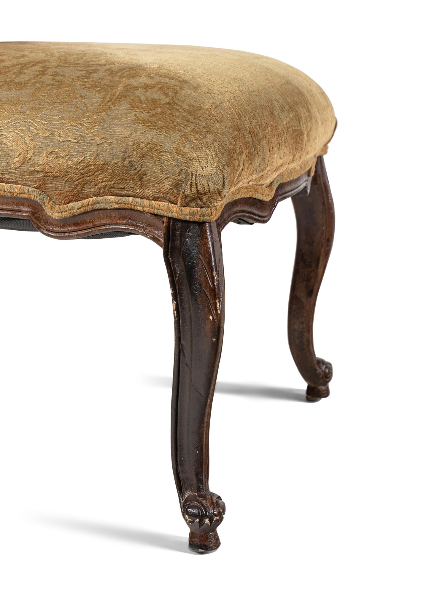 A Set of Six Louis XV Style Walnut Side Chairs