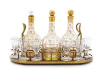 A Continental Brass and Mother-of-Pearl Cave a Liqueur Width 15 1/2 inches. — LATE 19TH/EARLY 20TH CENTURY