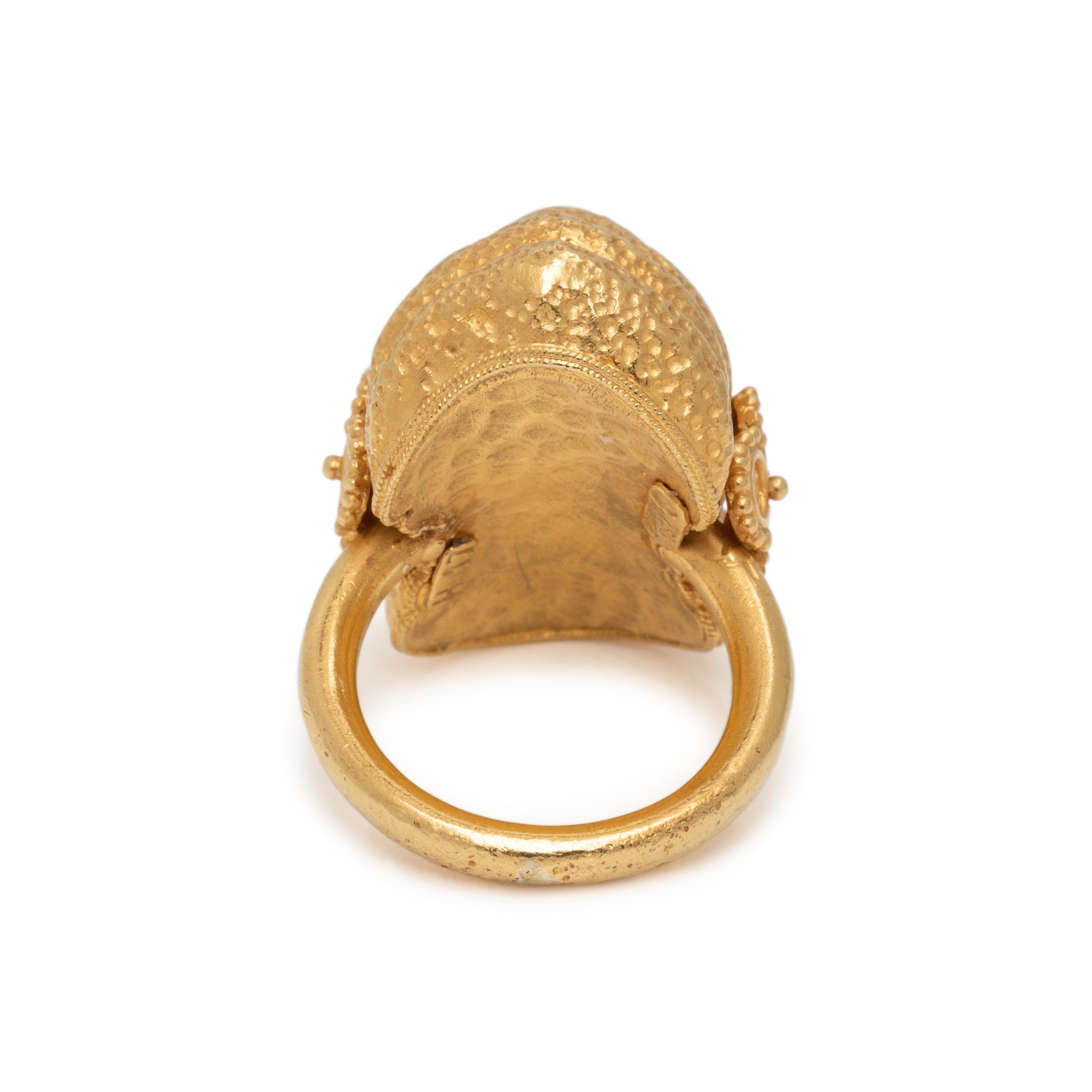 LALAOUNIS, YELLOW GOLD RING