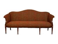 A Federal Style Inlaid Mahogany Camel Back Sofa — 19TH CENTURY