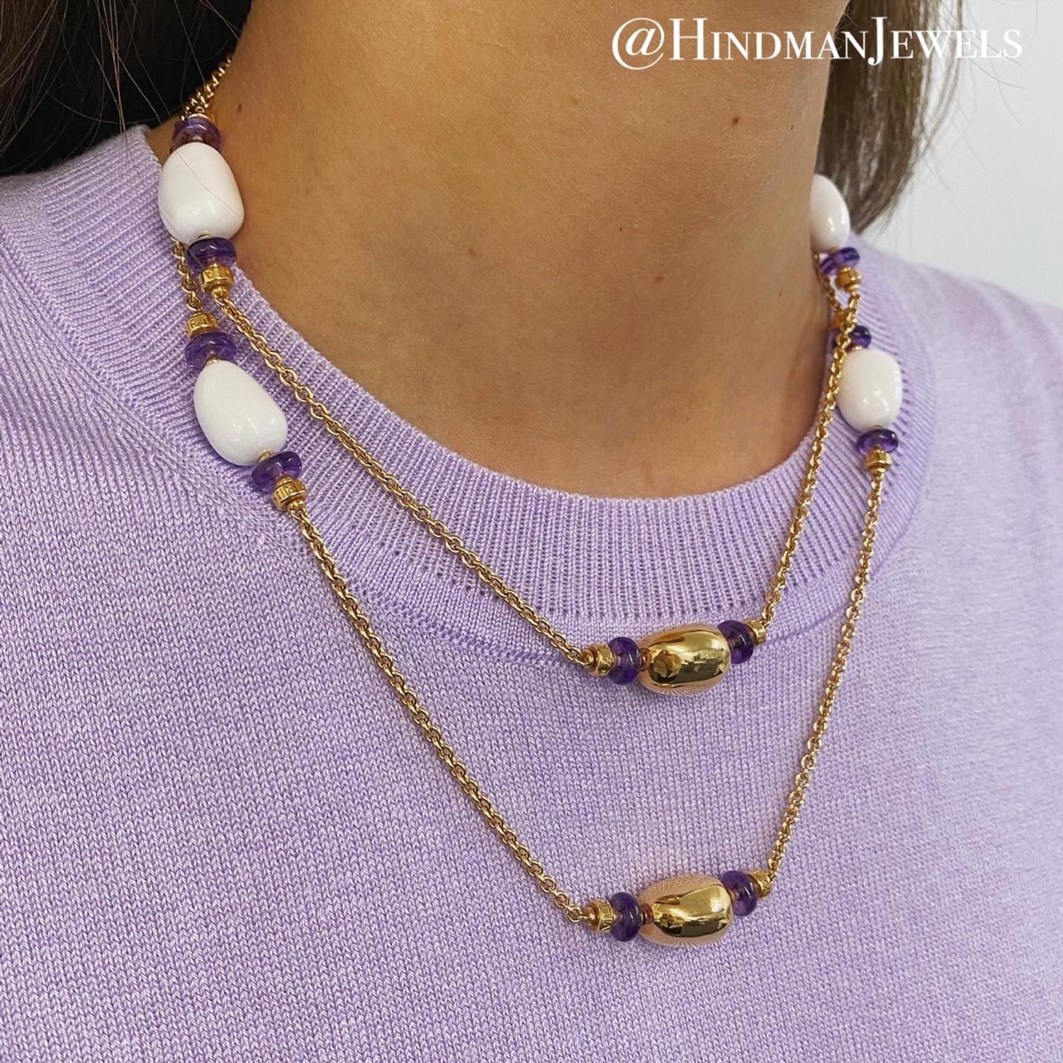 BVLGARI, AMETHYST AND CERAMIC 'MEDITERRANEAN EDEN' SET