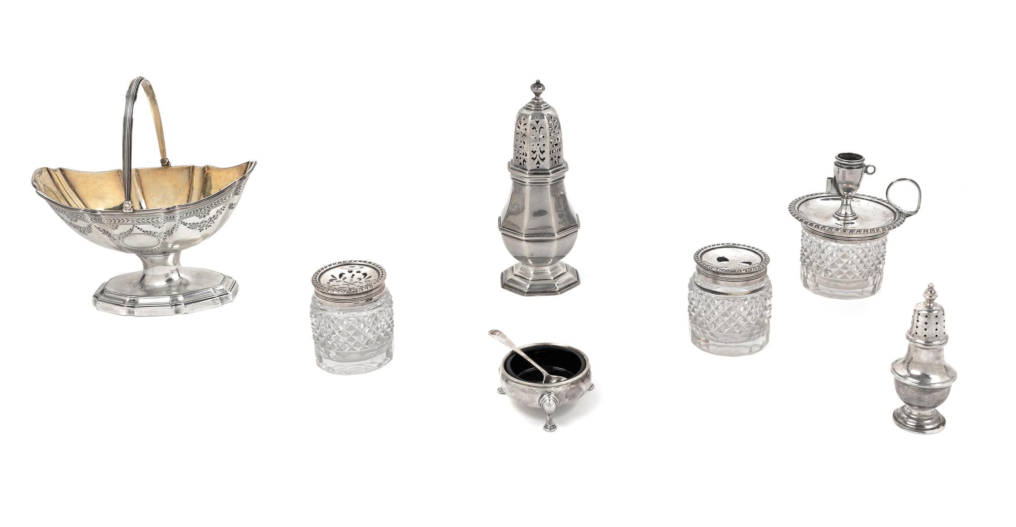 A Collection of English Silver Holloware Articles