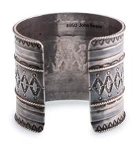 Wide Heavily Stamped Cuff Bracelet