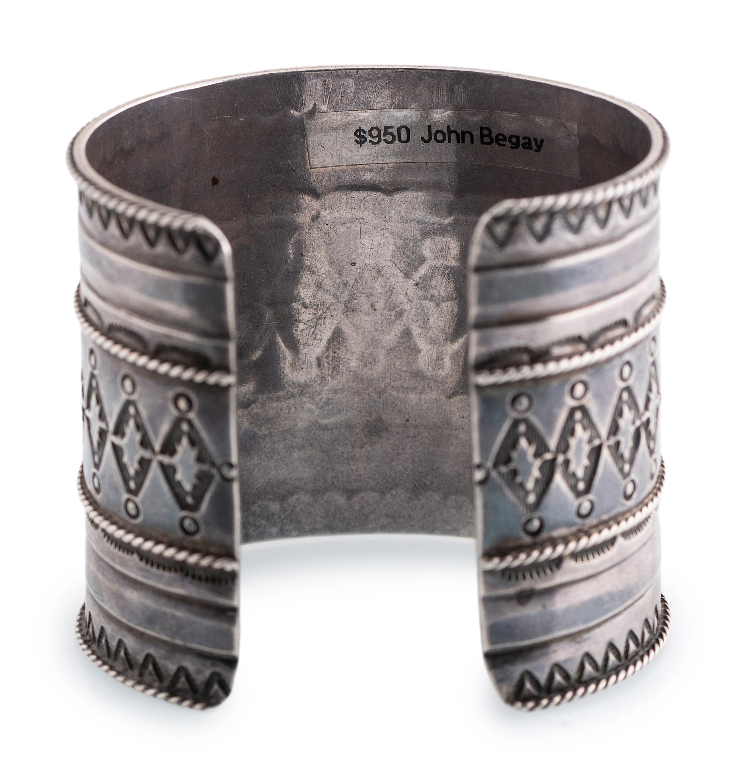 Wide Heavily Stamped Cuff Bracelet