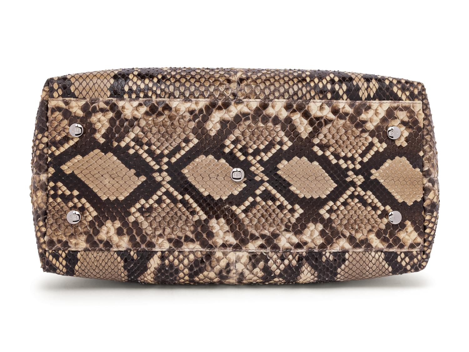 Christian Dior Tan Python Granville Bag, 2011