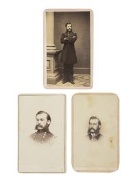 [CIVIL WAR]. 3 CDV portraits of General Cyrus Hamlin (1839-1867) in uniform, descended directly in the family of Vice President Hannibal Hamlin.