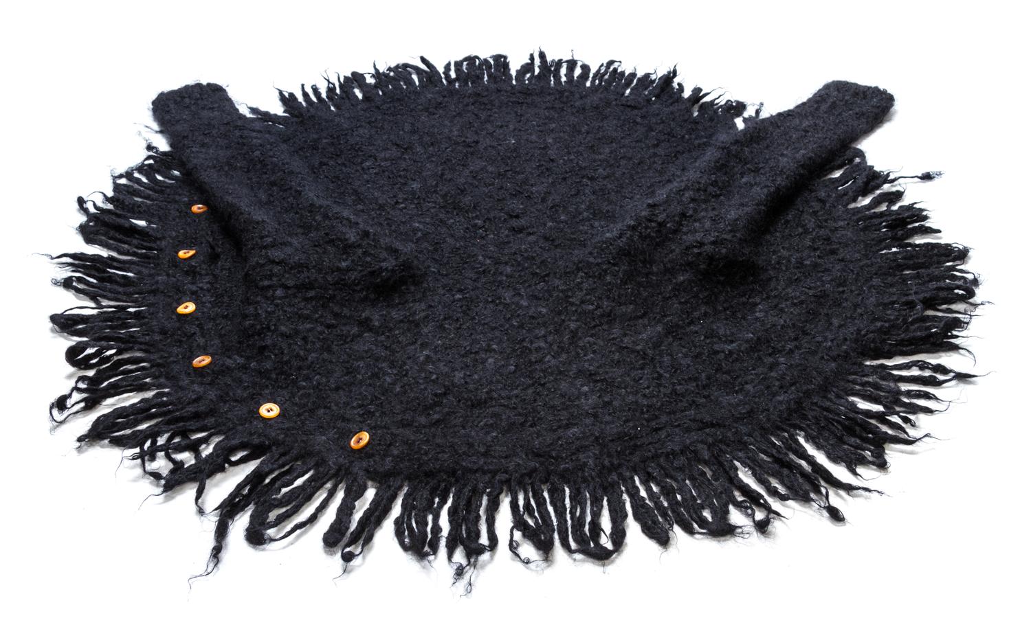 A Comme des Garcons Black Mohair Runway Cardigan,