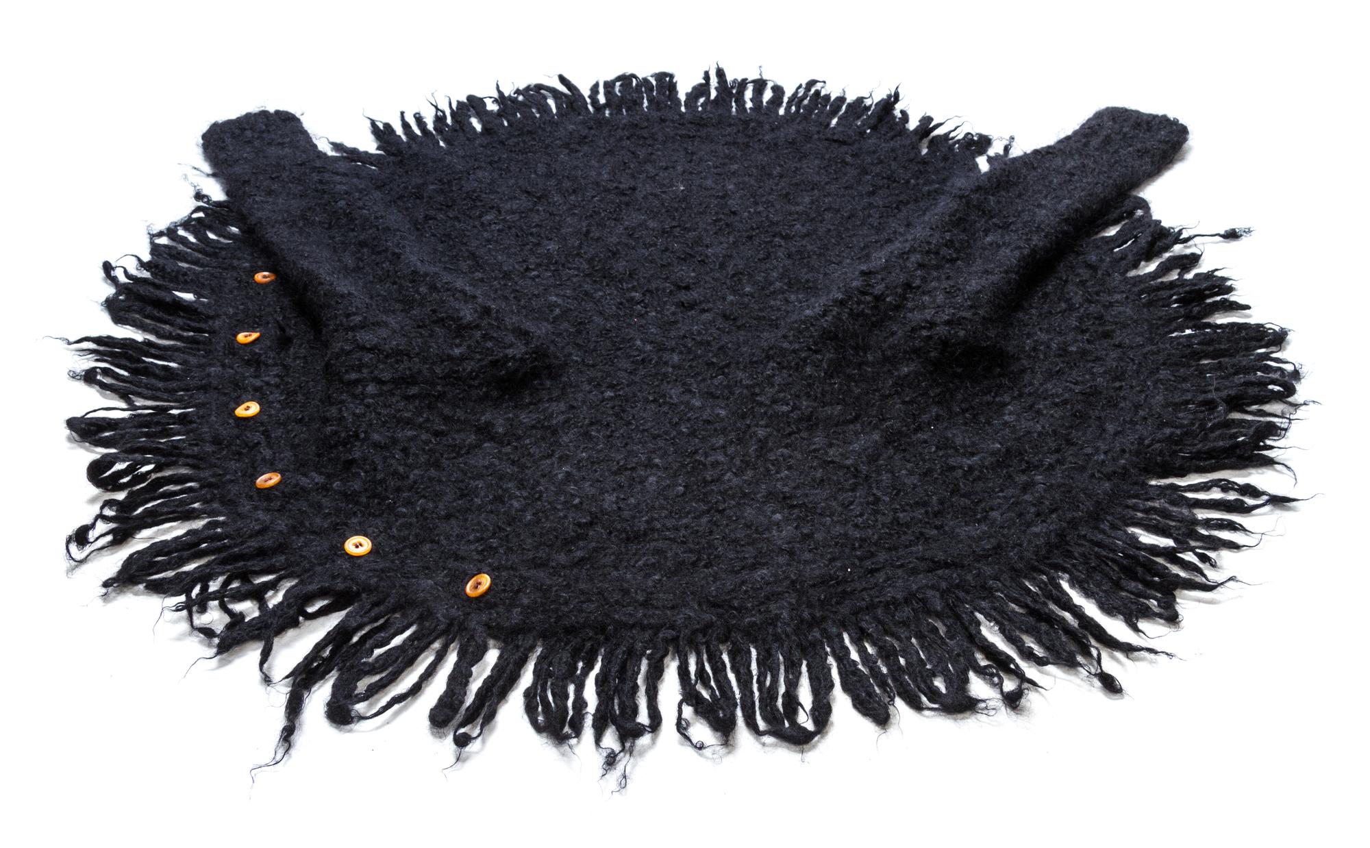 A Comme des Garcons Black Mohair Runway Cardigan,