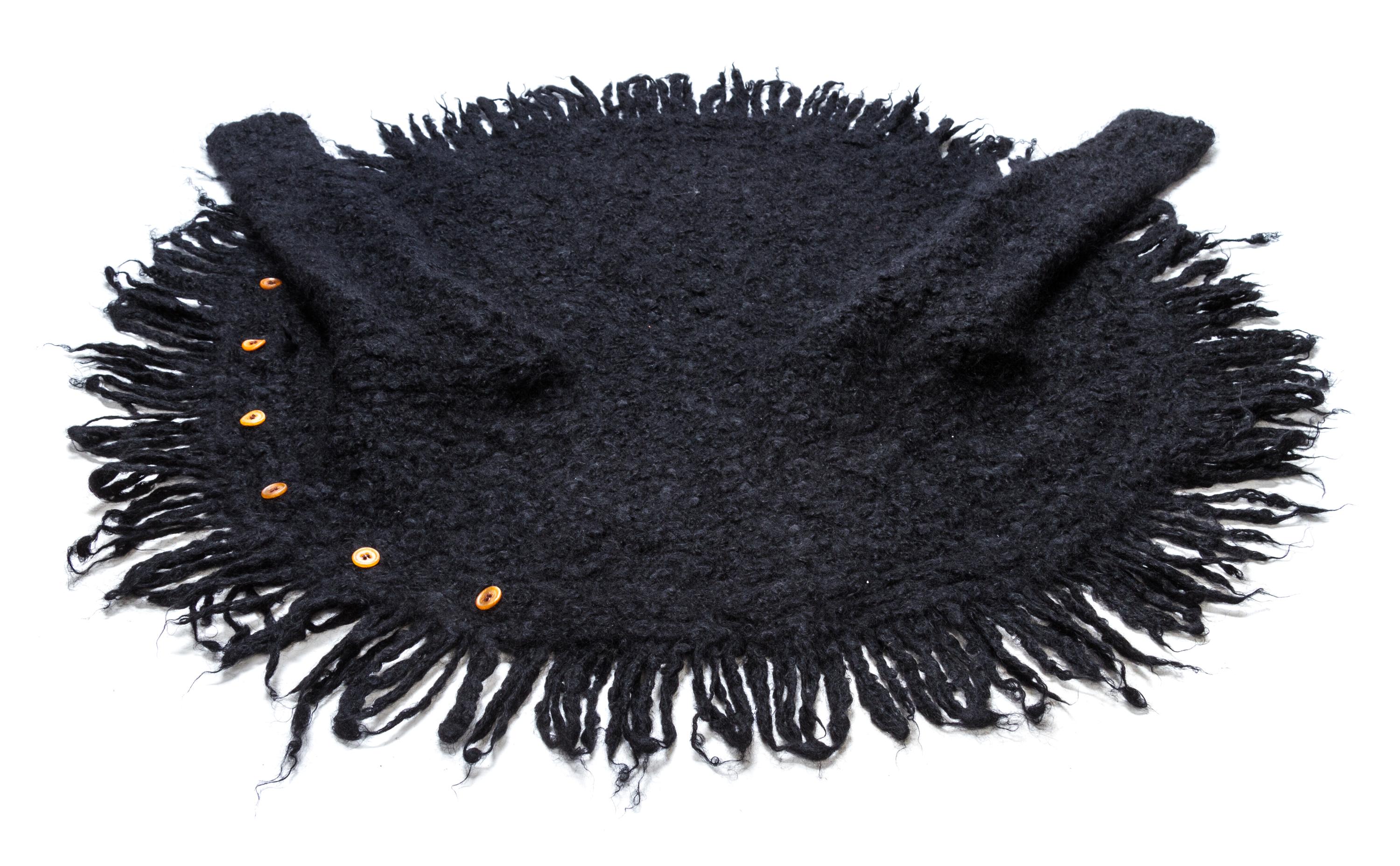 A Comme des Garcons Black Mohair Runway Cardigan,